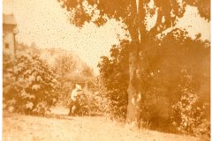 Woman standing in a garden