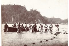 Men Seining in River Men Seining in River